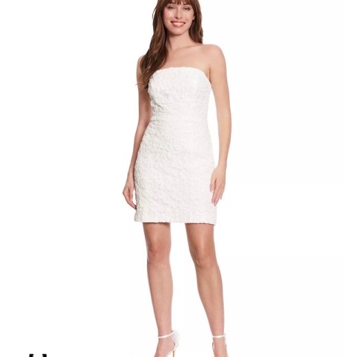 Women's Jacquard Strapless Mini Dress