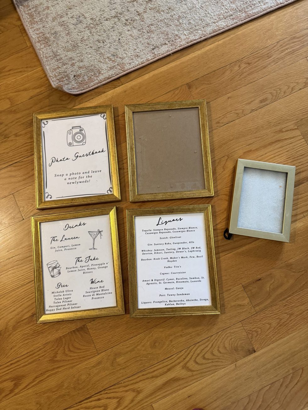 Gold Frames - Set of 5