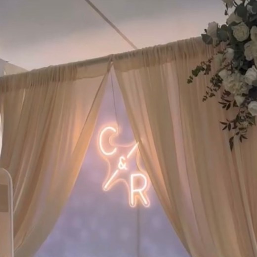 C&R Wedding Initials Neon Sign