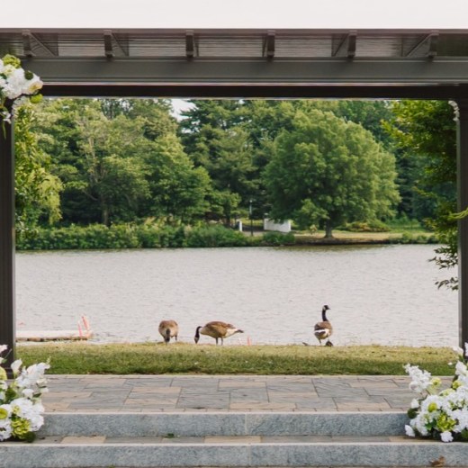 Pergola + Aisle Floral Arrangements