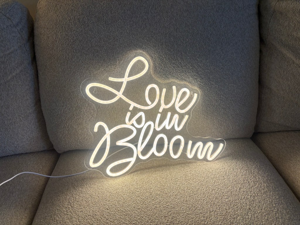 LED “Love is in Bloom” Neon Sign