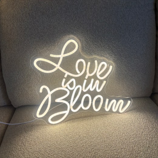 LED “Love is in Bloom” Neon Sign