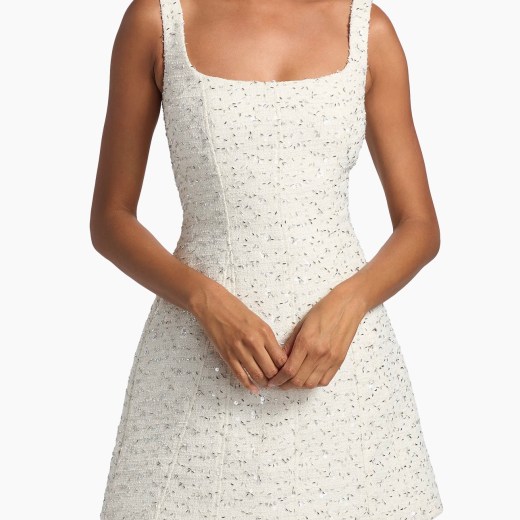 Sak’s As It May Emery Beaded Tweed Minidress - Size 6