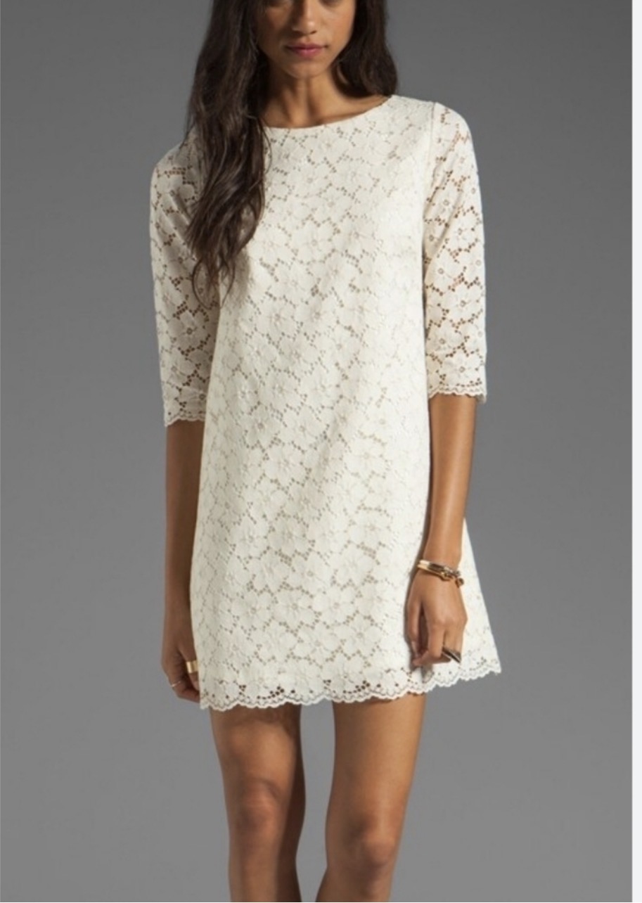Shoshanna Lace Constance Shift Dress in Ivory 8 Bridal Shower Brunch