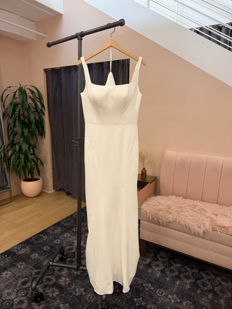 Square Neck Minimalist Sheath Gown - Connor