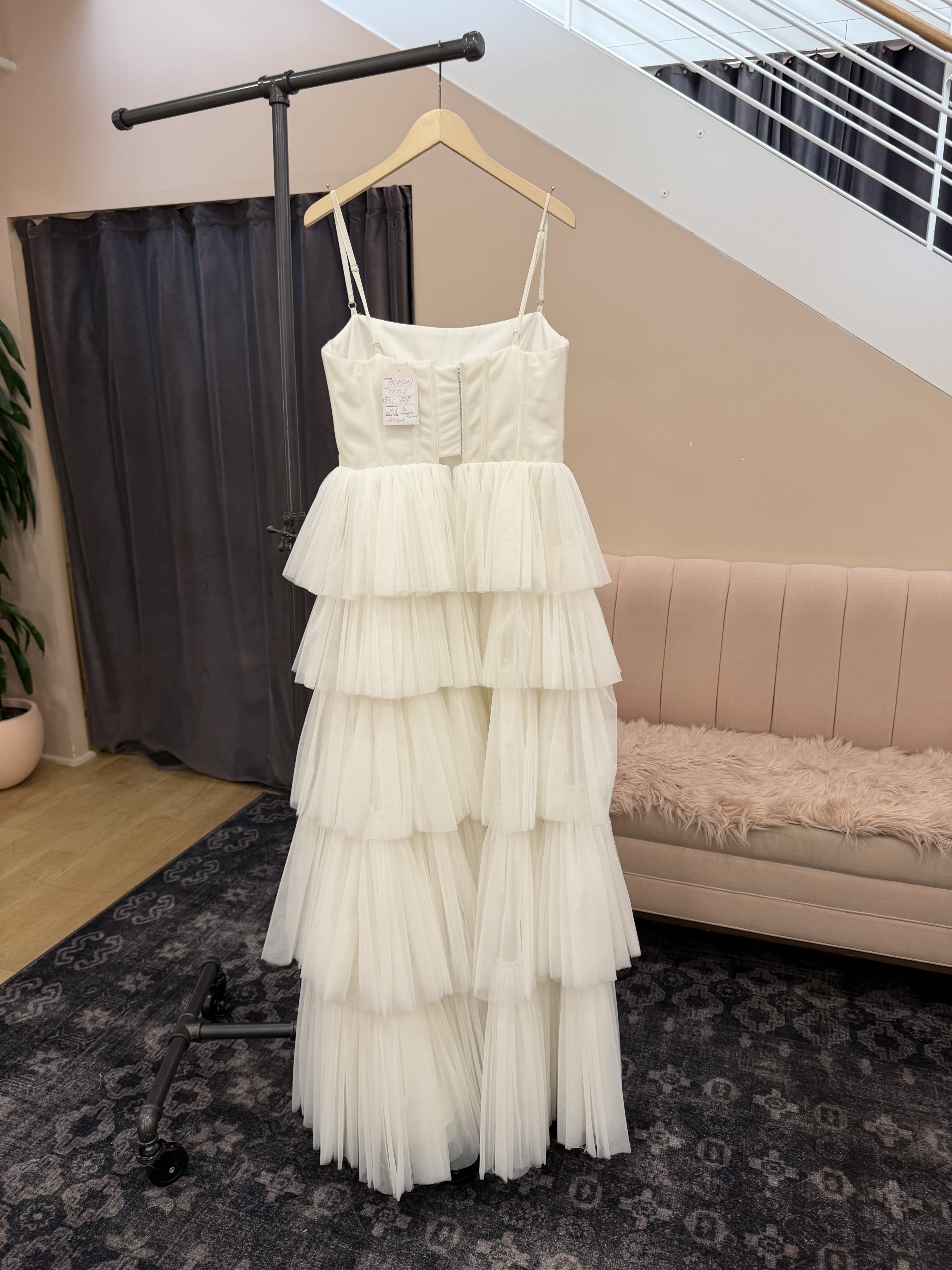 Corset Bodice Tiered Tulle Ruffle Gown - Kahlo - Image 2