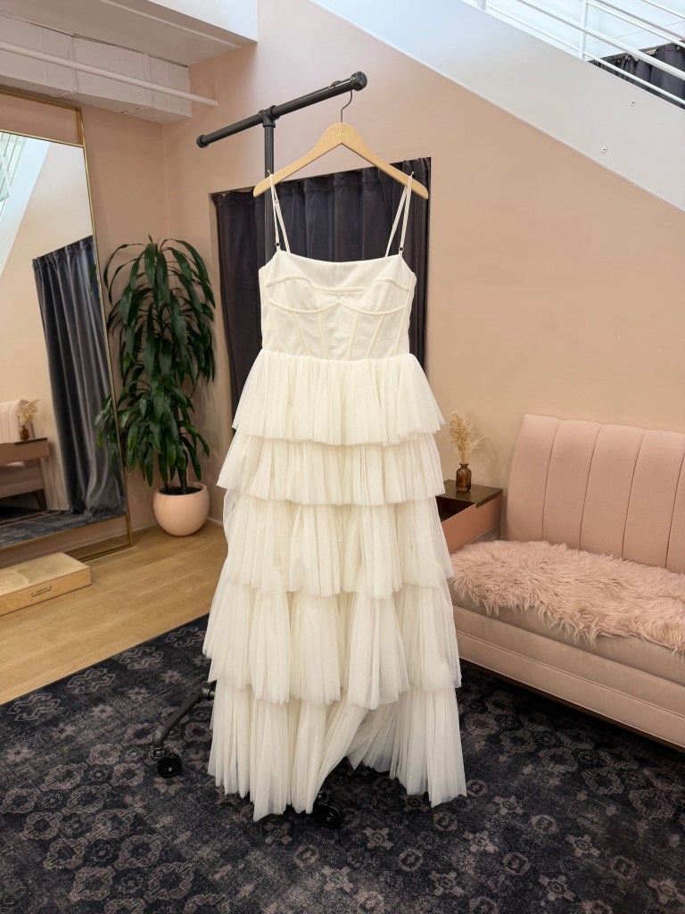Corset Bodice Tiered Tulle Ruffle Gown - Kahlo