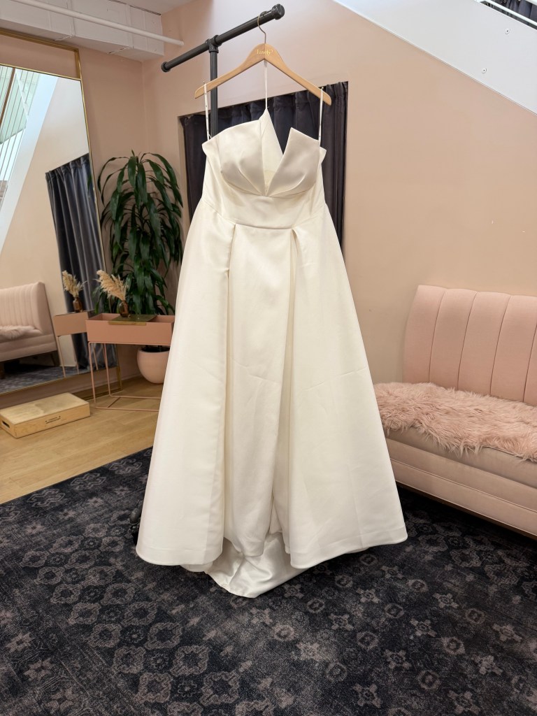 Sculptural Folded Neckline A-Line Gown - Sadine