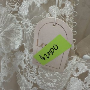 Long Sleeve Floral Lace A-Line Gown - Belle D'un Soir