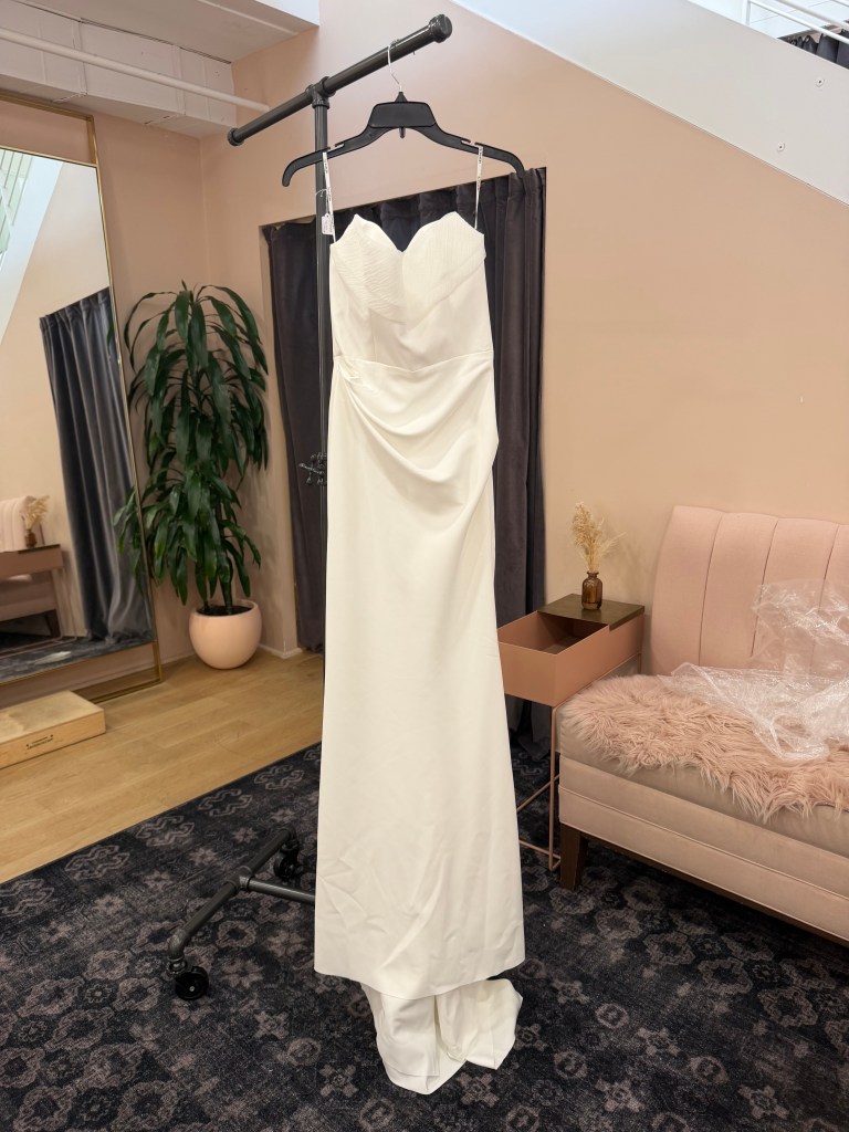 Strapless Scalloped Sweetheart Sheath Gown