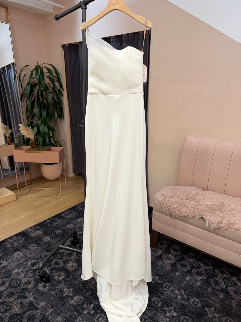 Asymmetric One-Shoulder Pleated Sheath Gown - Playa