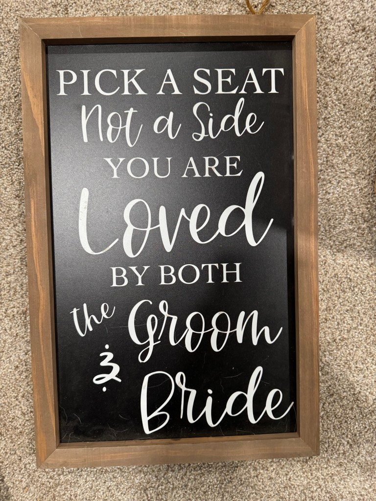 Seating sign