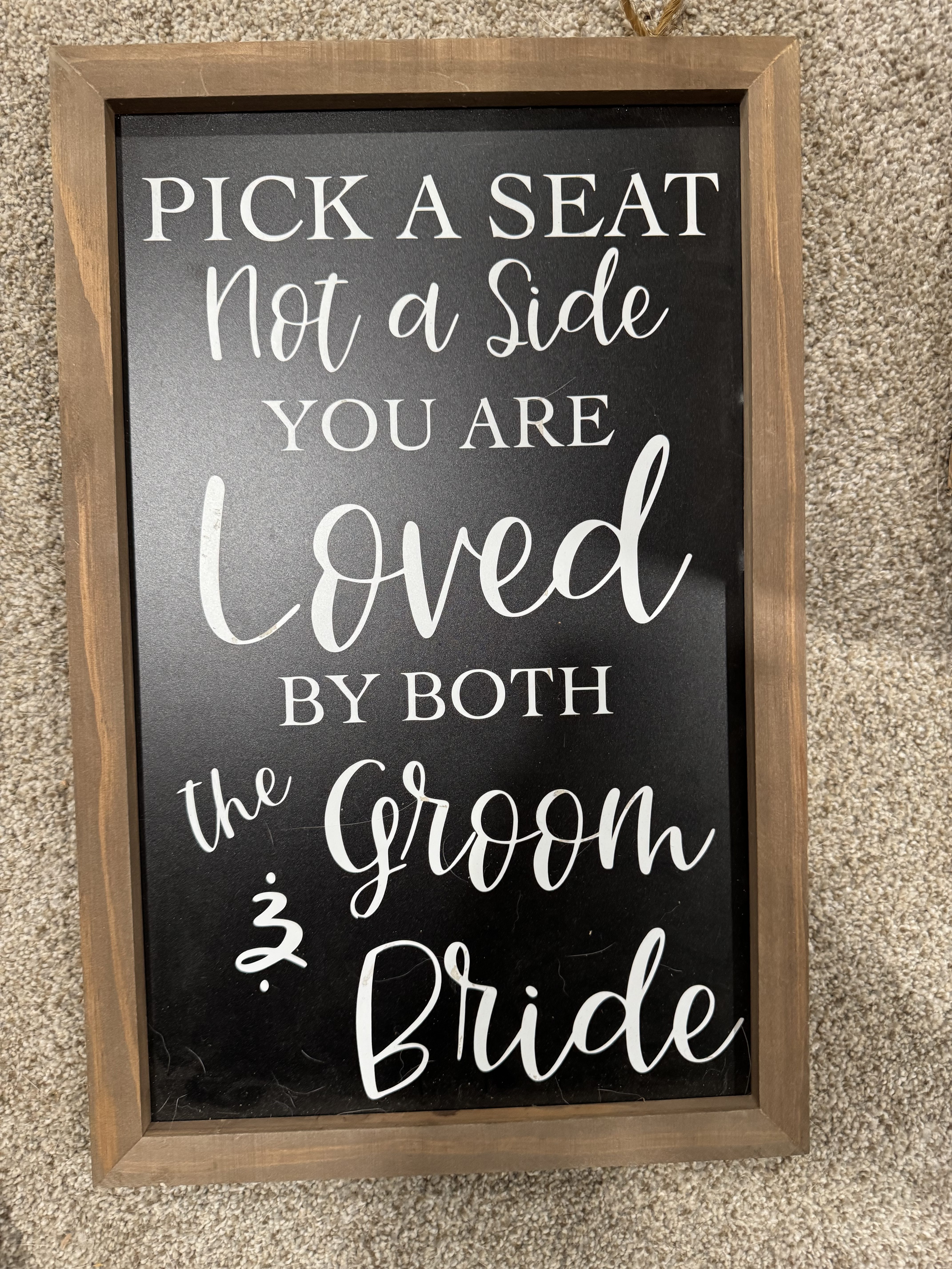 Seating sign