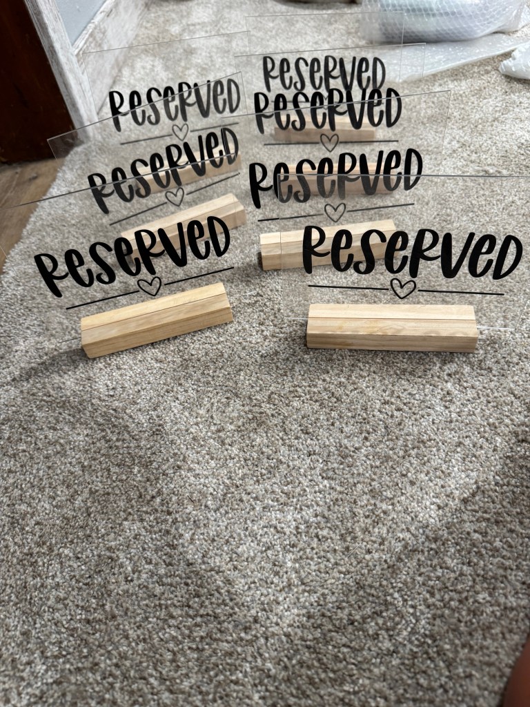 Reserved tables signage