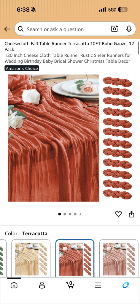 Terracotta table runners