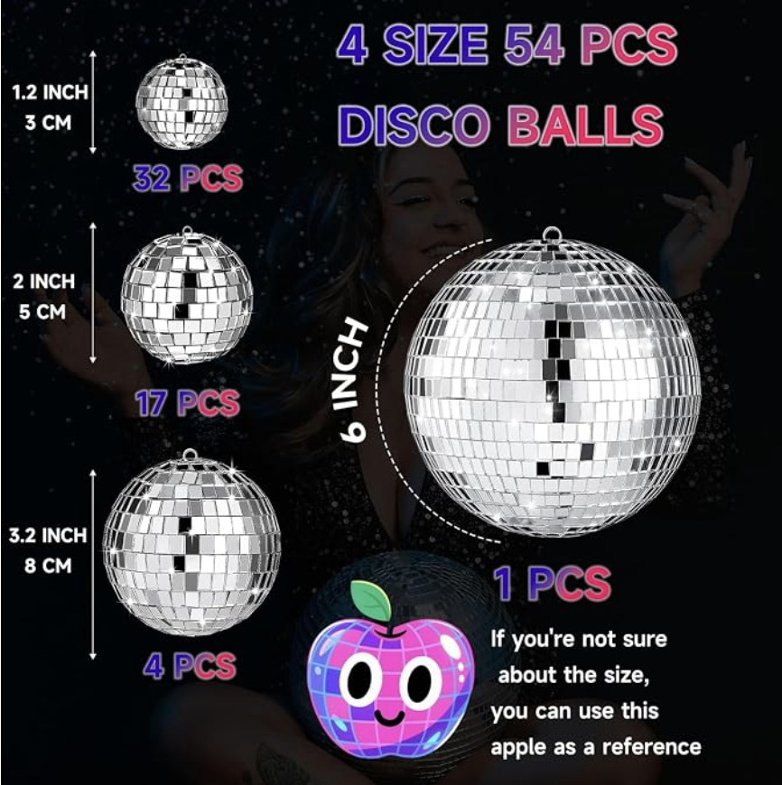 Mini Silver Disco Balls - Image 2