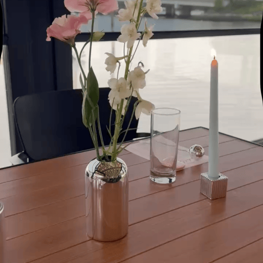Silver Chrome Glass Bud Vases (Qty 12)