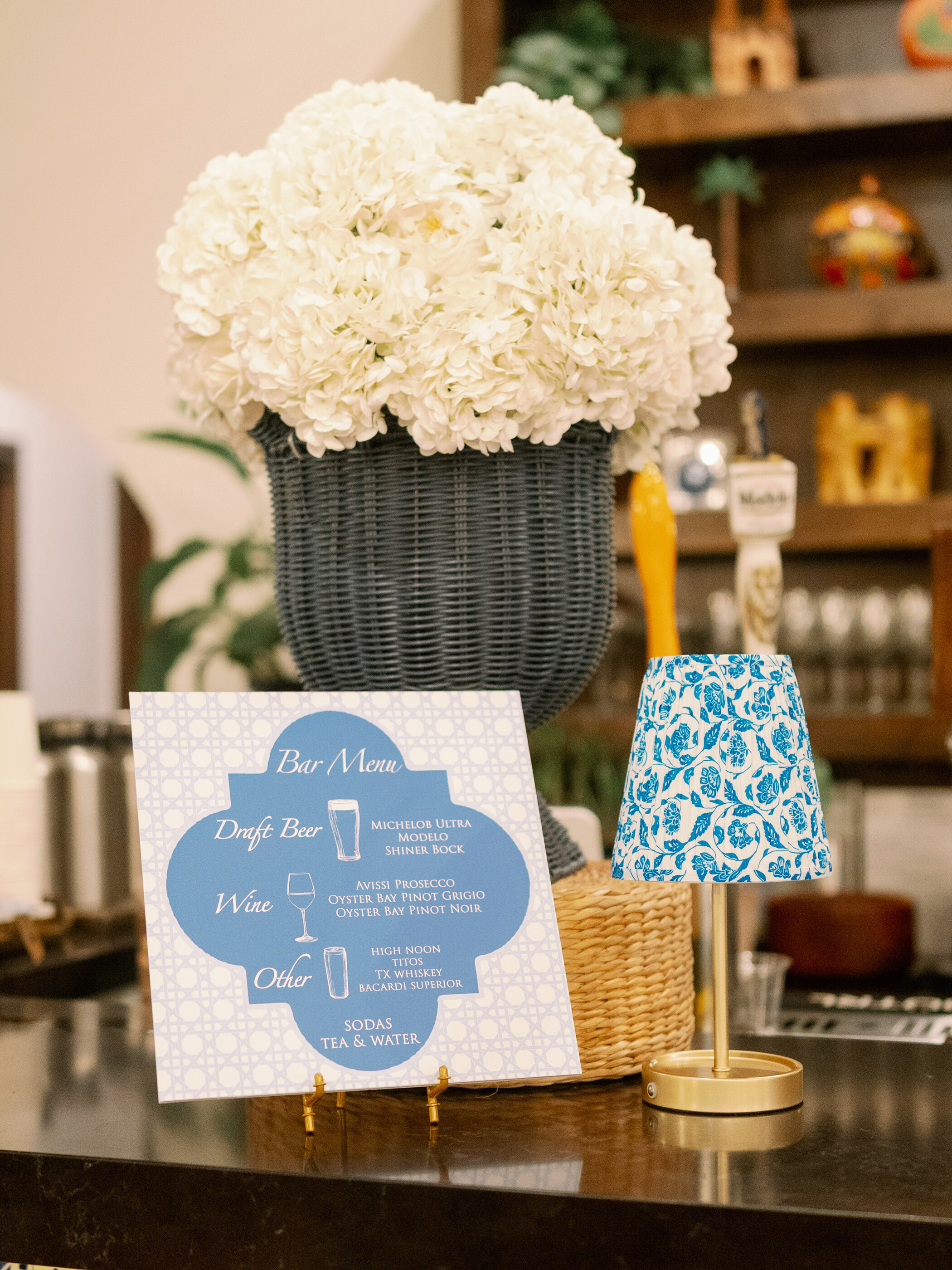 Blue & White table lamps